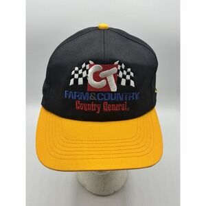 Farm & Country Country General Racing Snapback Hat / Vintage NASCAR Style